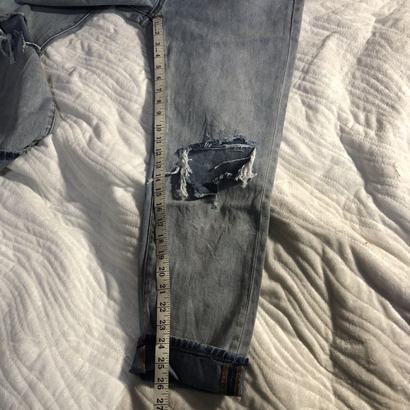 One Teaspoon Awesome Baggies distressed slouchy Jeans Montana Blue Size 27 - Picture 9 of 9